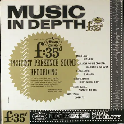 Clebanoff, David Carroll, Frederick Fennell, a.o. - Music In Depth F:35d