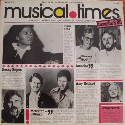 Diana Ross / Commodores / Kenny Rogers a.o. - Musical Times • Ausgabe 8'80