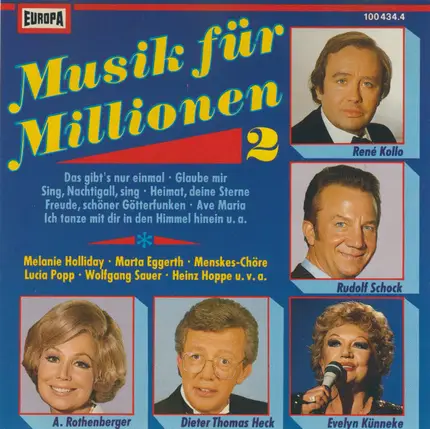 René Kollo, Marta Eggerth, Karl Ridderbusch et al. - Musik Für Millionen 2
