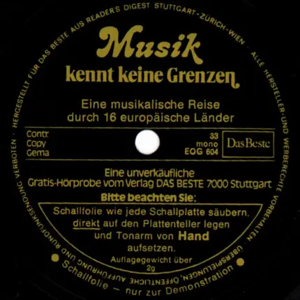 Various - Musik Kennt Keine Grenzen