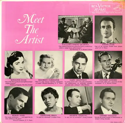 Joseph Eger / Antonio Janigro / Gary Graffman - Meet The Artist