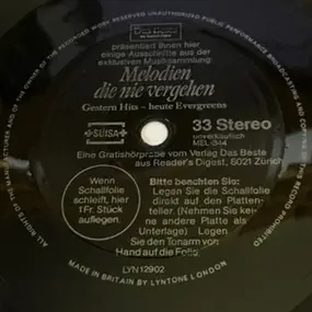 Various Artists - Melodien Die Nie Vergehen (Gestern Hits - Heute Evergreens)