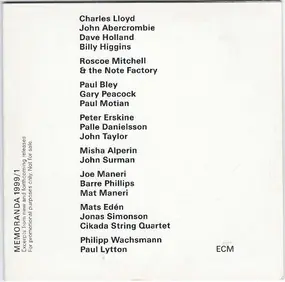 Charles Lloyd - Memoranda 1999/1