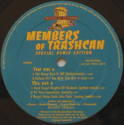 The Omen, Enfusia a.o. - Members Of Trashcan (Special Remix Edition)