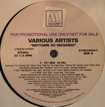 Various - Motown 40 megamix