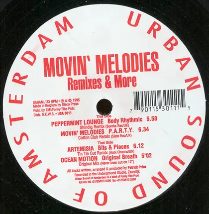 The Peppermint Lounge / Ocean Motion / Artemesia a.O. - Movin' Melodies Remixes And More
