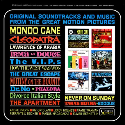 Leroy Holmes Orch., Riz Ortolani Orch., etc. - Original Soundtracks And Music From The Great Motion Pictures