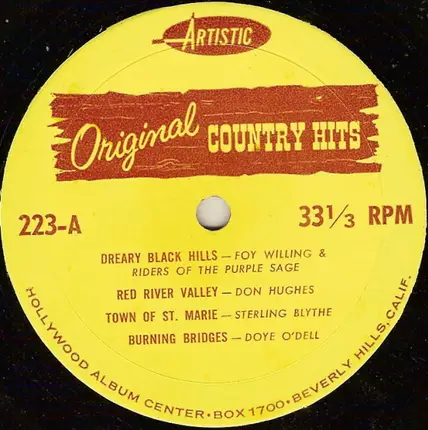 Foy Willing, Don Hughes, Sterling Blythe - Original Country Hits
