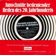 Various - Ausschnitte Bedeutender Reden Des 20. Jahrhunderts