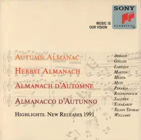 Wolfgang Amadeus Mozart - Autumn Almanac. Highlights. New Releases 1991