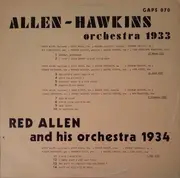 LP - Allen Hawkins - Allen Hawkins Orchestra 1933 / Red Allen And His Orchestrra 1934