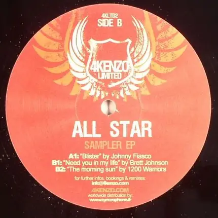 Johnny Fiasco, Brett Johnsin, 1200 Warriors - All Star Sampler EP