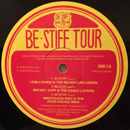 New Wave Sampler - Be Stiff Tour