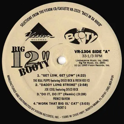Prince Rahiem, Boom Junkies, Disco Rick - Big 12' Booty