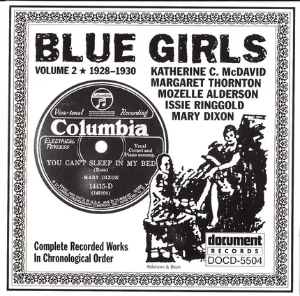 Blues Sampler - Blue Girls (Volume 2 1928-1930)