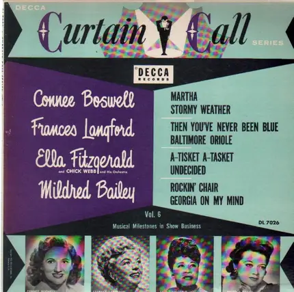 Connie Boswell, Frances Langford,.. - Curtain Call Series Volume 6