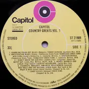 LP - Tommy Duncan, Eddie Kirk, Tex Ritter,... - Capitol Country Greats Vol. 1