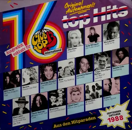 Milli Vanilli, Natalie Cole, a.o. - Club Top 13 International - September/Oktober 1988
