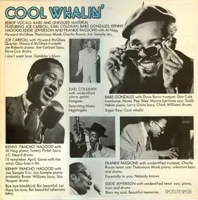 Joe Carroll - Cool Whalin' - Be Bop Vocals, Rare And Unissued Material