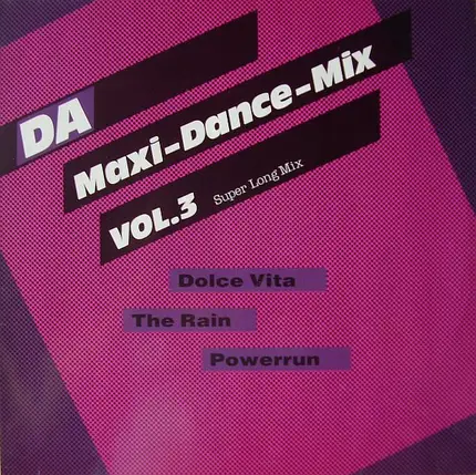 Alan Cook, Blue Cabs - DA Maxi-Dance-Mix Vol. 3