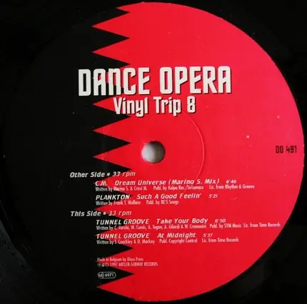 C.M., Plankton, Tunnel Groove - Dance Opera Vinyl Trip 8