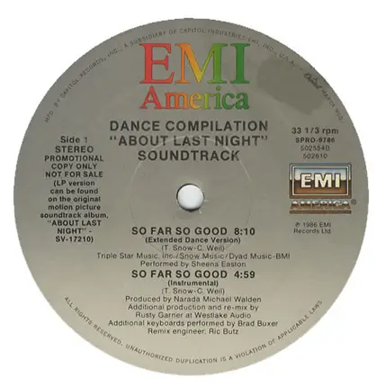 Various - Dance Compilation ('About Last Night' Soundtrack)
