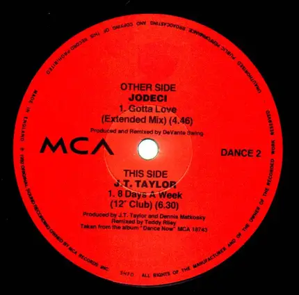 Jodeci, J.T. Taylor - Dance Now ( Gotta Love / 8 Days A Week)