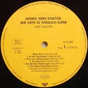 LP - Karl Valentin, Heinz Erhard - Danke Herr Doktor, Mir Geht Es Wirklich Super!