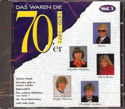Mareille Mathieu / Udo Jürgens / Christian Anders / a.o. - Das Waren Die 70er - 1970-1971 Vol. 1