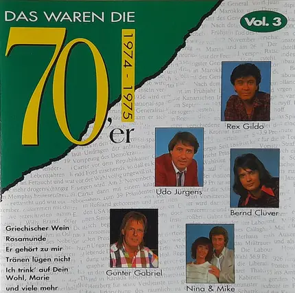 Marianne Rosemberg / Dennie Christian / Udo Jürgens / a.o. - Das Waren Die 70'er Vol.3 1974-1975