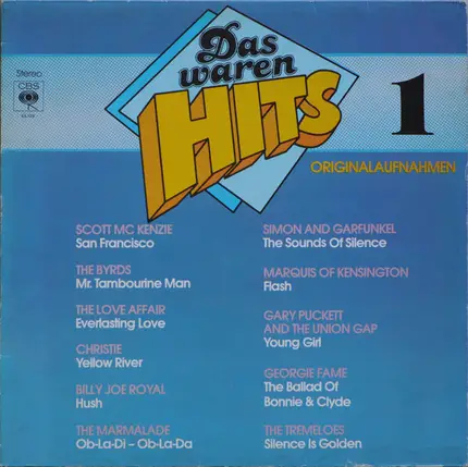 The Byrds, Christie a.o. - Das Waren Hits 1