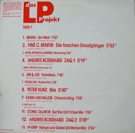 Imagine Corporation, Kleine Lügen, Peter Kunz, a.o. - Das LP Projekt