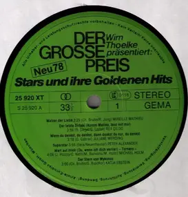 Various Artists - Der Grosse Preis - Wim Thoelke Präsentiert Stars Und Ihre Goldenen Hits Neu '78