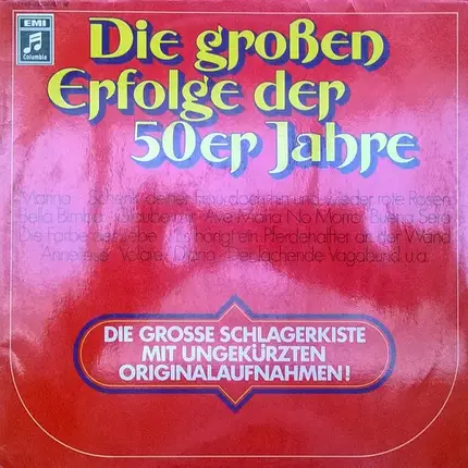 Der Grossen Erfolge Der 50er Jahre - Der Grossen Erfolge Der 50er Jahre