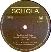 LP - Schallplatte für den Unterricht - Deutsch Literatur Klasse 9