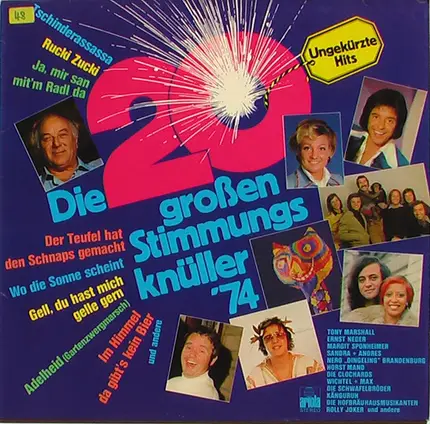 Tony Marshall / Margit Sponheimer a.o. - Die 20 Grossen Stimmungsknüller '74
