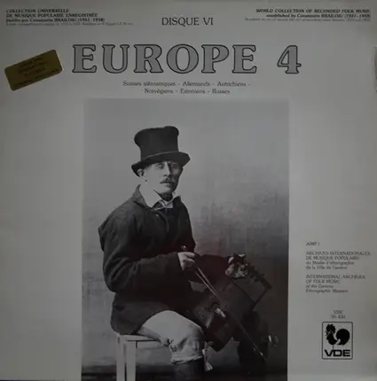 Folk Songs of Northern Europe - Disque VI: Europe 4 (Suisses Alémaniques, Allemands, Autrichiens, Norvégiens, Estoniens, Russes)