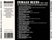 CD - Lavinia Turner / Josie Miles / Sister Harris a.o. - Female Blues (The Remaining Titles 1921-1928)