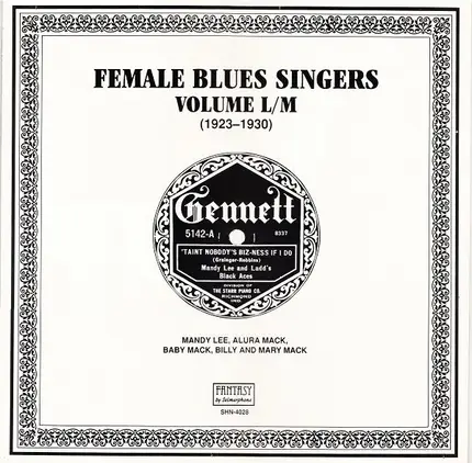 Various - Female Blues Singers Volume L/M (1923-1930)