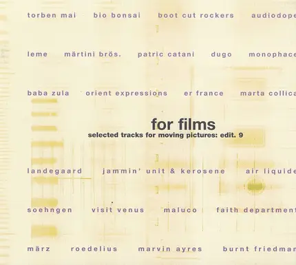 Torben Mai, Bio Bonsai, Boot Cut Rockers & others - For Films - Selected Tracks For Moving Pictures: Edit.9