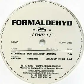 Various Artists - Formaldehyd -25- (Part 1)