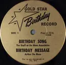 7inch Vinyl Single - Various - Gold Star Birthday Record