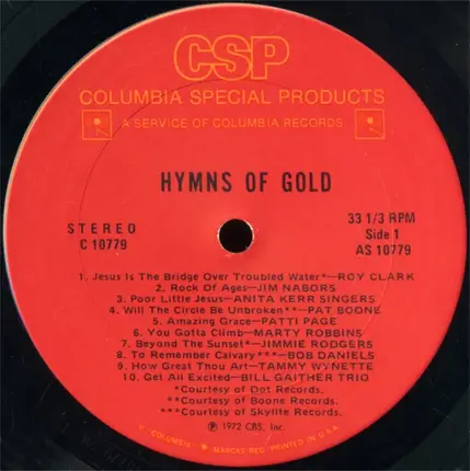 Johnny Cash, Jerry Lee Lewis a.o. - Hymns Of Gold