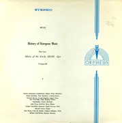 LP - De Cruce / De La Halle a.o. - History Of European Music Part One: Music Of The Early Middle Ages Volume III