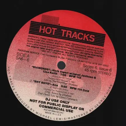 Witney Houston / Paul Rein / Lisa Keith - Hot Tracks Series 6, Issue 6
