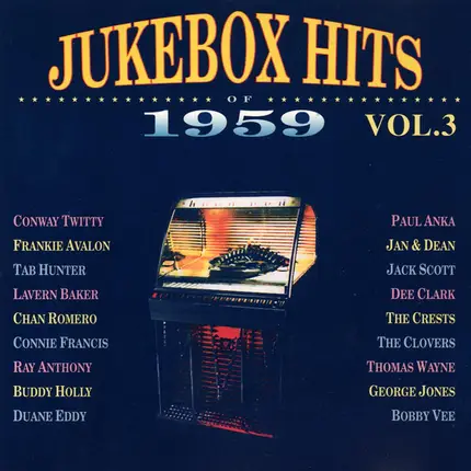 Tab Hunter / The Flamingos / Fabian e.o. - Jukebox Hits Of 1959 - Vol.3