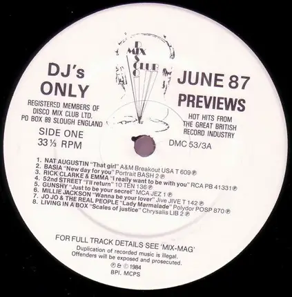Nat Augustin, Basia a.o. - June 87 Previews