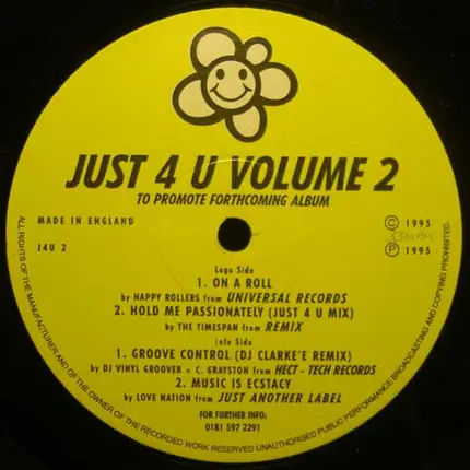 Happy Rollers, The Timespan, DJ Vinyl Groover, Love Nation - Just 4 U Volume 2