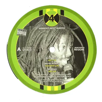 Reggae Sampler - Jamaica's Most Wanted Vol. 4