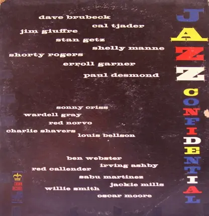 Dave Brubeck, Sonny Criss, Ben Webster,.. - Jazz Confidential